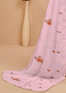 Lavender Purple Georgette Salwar Suit with Thread, Khatli & Sequence work