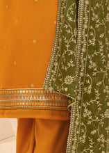 Load image into Gallery viewer, Apricot Orange Georgette Salwar Suit with Zari, Thread, Khatli &amp; Sequence work