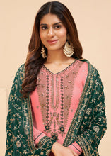 Load image into Gallery viewer, French Pink Georgette Salwar Suit with Zari, Thread, Khatli &amp; Sequence work