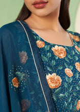 Load image into Gallery viewer, Prussian Blue Georgette Salwar Suit with Multi Colour Thread Embroidery &amp; Sequence work