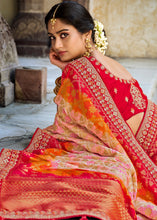 Load image into Gallery viewer, Multi Colored Woven Dola Silk Saree with Embroidered Blouse