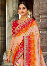 Load image into Gallery viewer, Multi Colored Woven Dola Silk Saree with Embroidered Blouse