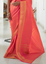 Load image into Gallery viewer, Neon Pink Woven Kanjivaram Silk Saree