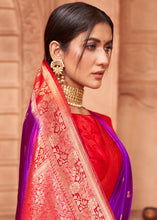 Load image into Gallery viewer, Dark Orchid Purple Satin Silk Saree with Overall Butti work