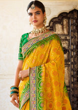 Load image into Gallery viewer, Golden Yellow Woven Dola Silk Saree with Embroidered Blouse