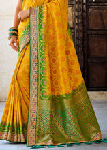 Load image into Gallery viewer, Golden Yellow Woven Dola Silk Saree with Embroidered Blouse