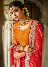 Load image into Gallery viewer, Crimson Red Woven Dola Silk Saree with Embroidered Blouse
