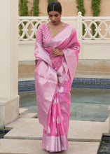 Load image into Gallery viewer, Ultra Pink Woven Linen Silk Saree