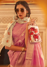 Load image into Gallery viewer, Mulberry Purple Zari Woven Soft Tissue Silk Saree