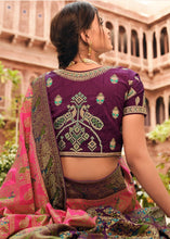 Load image into Gallery viewer, Magenta Pink Woven Banarasi Silk Saree with Embroidered Blouse