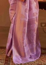 Load image into Gallery viewer, Lilac Purple Handloom Weave Banarasi Silk Saree
