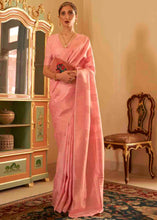 Load image into Gallery viewer, Mauvelous Pink Handloom Weave Banarasi Silk Saree