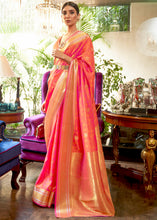 Load image into Gallery viewer, Shades Of Pink Kanjivaram Silk Saree Woven with Silver &amp; Golden Zari
