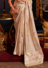 Load image into Gallery viewer, Tan Brown Designer Satin Silk Saree