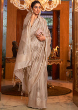 Load image into Gallery viewer, Latte Brown Woven Designer Silk Saree with Sequins work
