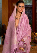 Load image into Gallery viewer, Lilac Purple Woven Designer Silk Saree with Sequins work