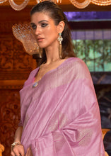 Load image into Gallery viewer, Lilac Purple Woven Designer Silk Saree with Sequins work