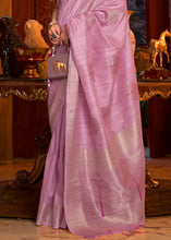 Load image into Gallery viewer, Lilac Purple Woven Designer Silk Saree with Sequins work