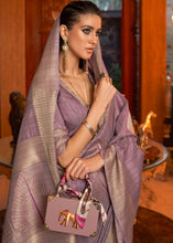 Load image into Gallery viewer, Mauve Purple Woven Designer Silk Saree with Sequins work
