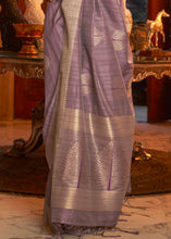 Load image into Gallery viewer, Mauve Purple Woven Designer Silk Saree with Sequins work