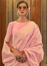 Load image into Gallery viewer, Vivid Pink Woven Banarasi Silk Saree with Sequins work