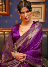 Load image into Gallery viewer, Lollipop Purple Designer Satin Silk Saree