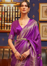 Load image into Gallery viewer, Lollipop Purple Designer Satin Silk Saree