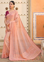 Load image into Gallery viewer, Light Pink Organza Saree with Hand work Embroidery