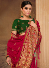 Load image into Gallery viewer, Ruby Pink Silk Saree with Hand work Embroidery