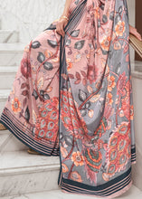 Load image into Gallery viewer, Sweet Pink Digital Floral Printed Crepe Silk Saree