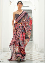 Load image into Gallery viewer, Multi Colour Digital Printed Crepe Silk Saree