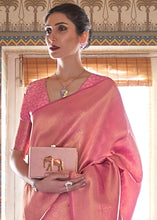 Load image into Gallery viewer, Mauvelous Pink Soft Handloom Weave Kanjivaram Silk Saree : Festival Edition