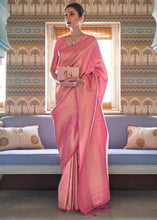Load image into Gallery viewer, Mauvelous Pink Soft Handloom Weave Kanjivaram Silk Saree : Festival Edition