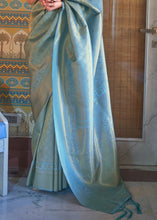 Load image into Gallery viewer, Shades Of Blue Soft Handloom Weave Kanjivaram Silk Saree : Festival Edition