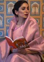 Load image into Gallery viewer, Shades Of Pink Soft Handloom Weave Kanjivaram Silk Saree : Festival Edition