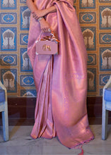 Load image into Gallery viewer, Shades Of Pink Soft Handloom Weave Kanjivaram Silk Saree : Festival Edition