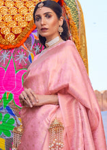 Load image into Gallery viewer, Kobi Pink Soft Handloom Weave Kanjivaram Silk Saree