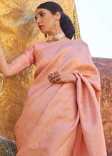 Load image into Gallery viewer, Light Coral Pink Soft Handloom Weave Kanjivaram Silk Saree