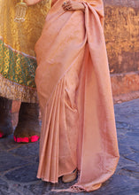 Load image into Gallery viewer, Light Coral Pink Soft Handloom Weave Kanjivaram Silk Saree