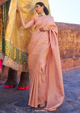 Load image into Gallery viewer, Light Coral Pink Soft Handloom Weave Kanjivaram Silk Saree