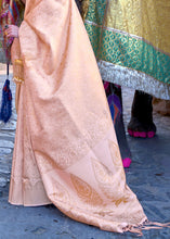 Load image into Gallery viewer, Blush Pink Soft Handloom Weave Kanjivaram Silk Saree