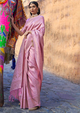 Load image into Gallery viewer, Light Lavender Purple Soft Handloom Weave Kanjivaram Silk Saree