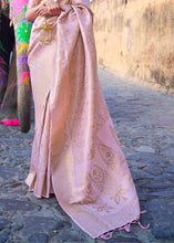 Load image into Gallery viewer, Light Lavender Purple Soft Handloom Weave Kanjivaram Silk Saree