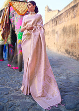 Load image into Gallery viewer, Light Lavender Purple Soft Handloom Weave Kanjivaram Silk Saree