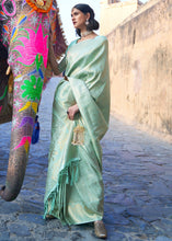 Load image into Gallery viewer, Green Soft Handloom Weave Kanjivaram Silk Saree