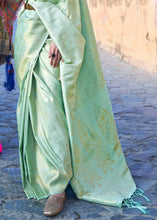 Load image into Gallery viewer, Green Soft Handloom Weave Kanjivaram Silk Saree