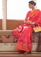 Load image into Gallery viewer, French Pink Copper Zari Woven Tussar Silk Saree