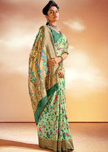 Load image into Gallery viewer, Mint Green Woven Banarasi Paithani Silk Saree