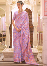Load image into Gallery viewer, Bright Lilac Purple Banarasi Jamawar Woven Silk Saree