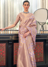 Load image into Gallery viewer, Moderate Purple Lehariya Handloom Weaving Organza Silk Saree